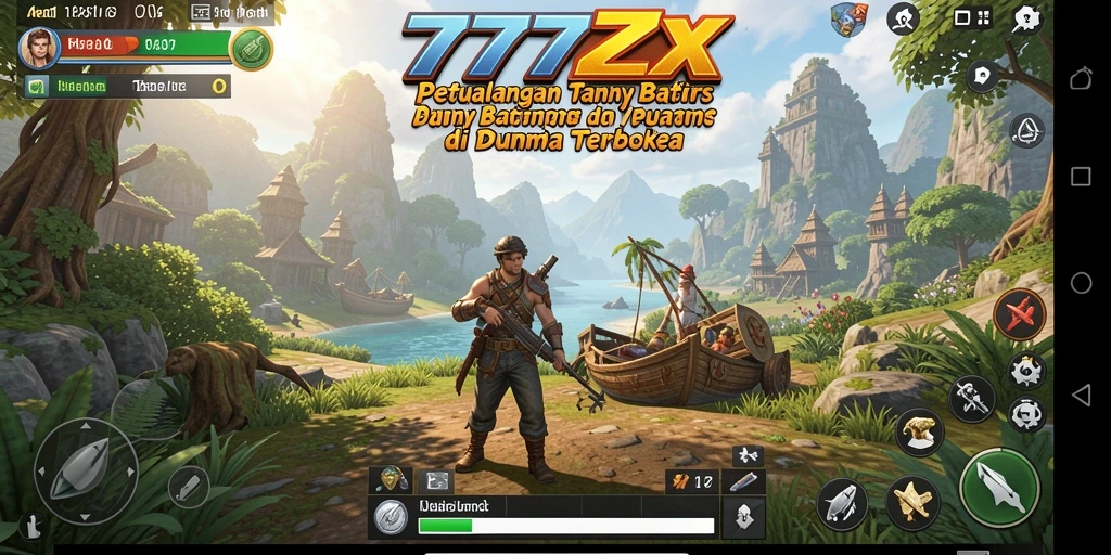 Tampilan gameplay menakjubkan dari 777ZX di dunia terbuka.