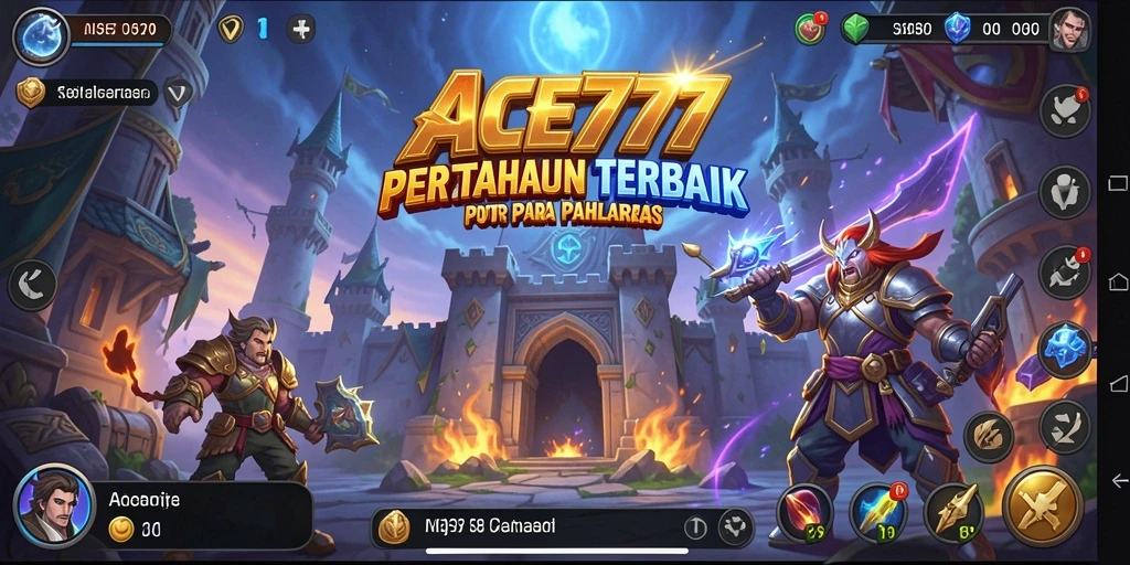 Screenshot gameplay ACE777 menampilkan aksi menawan dalam pertahanan menara.