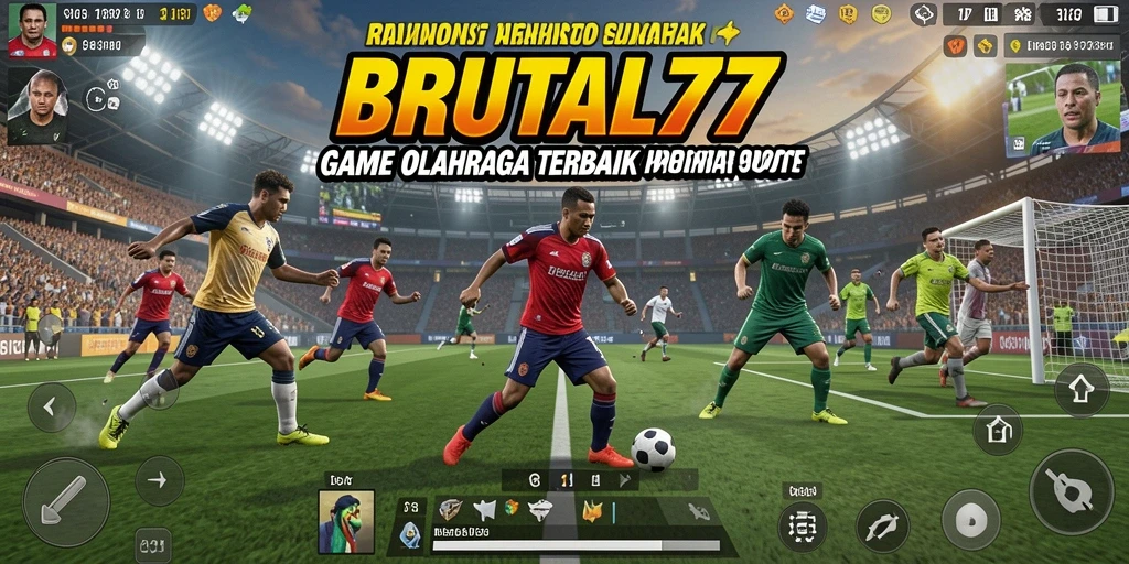 Tampilan gameplay seru dan mendebarkan di BRUTAL77.