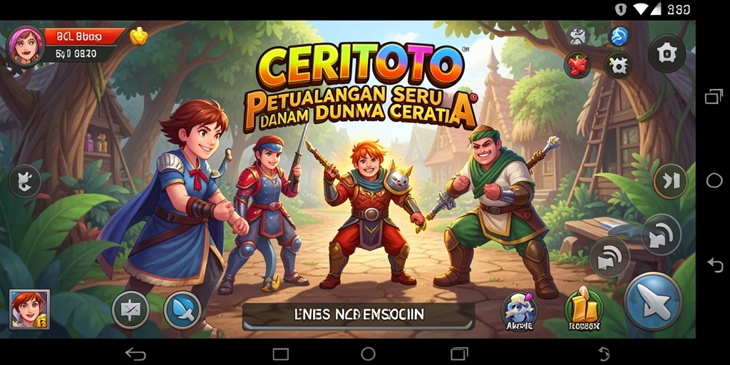Tampilan menarik dari gameplay CERITOTO yang penuh warna.