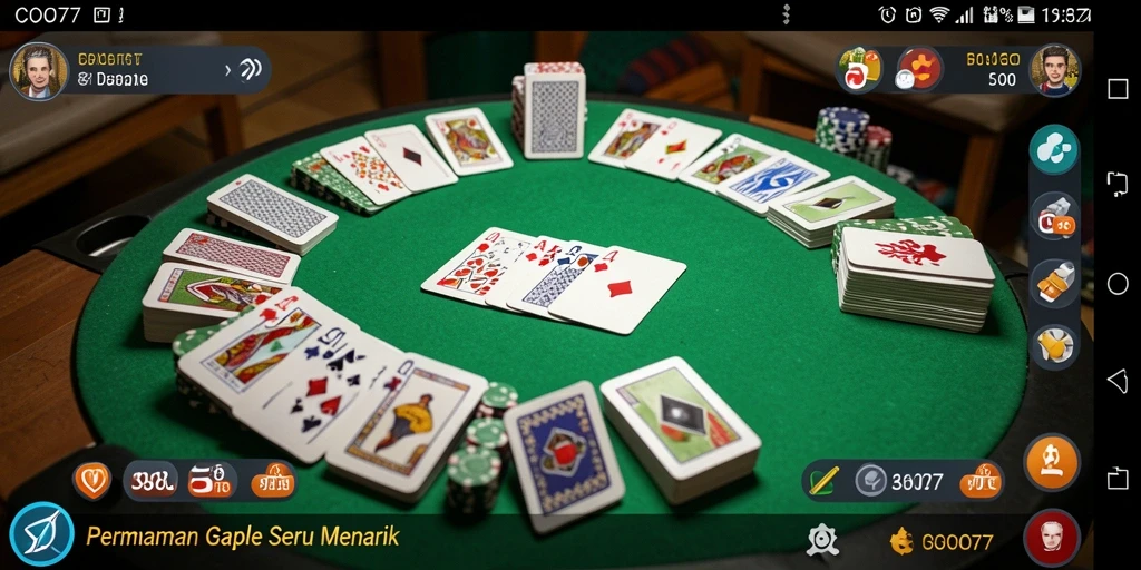 Tampilan gameplay Gaple yang menarik dan interaktif di COO77.