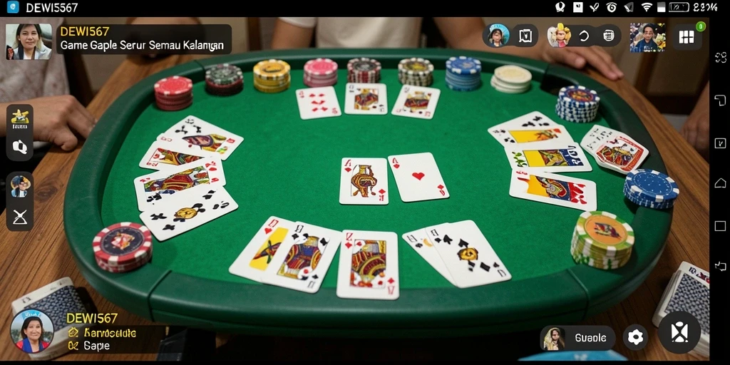 Tampilan screenshot DEWI567 menampilkan aksi seru permainan Gaple.