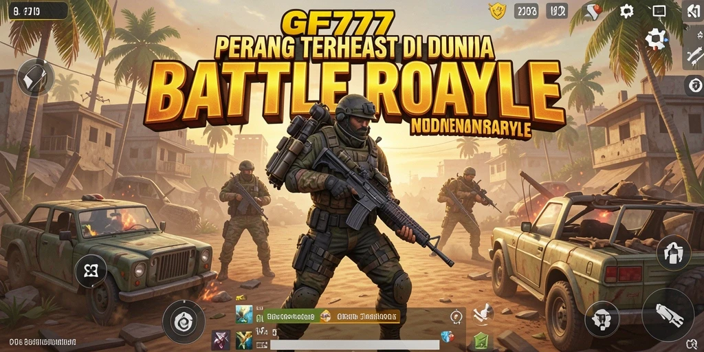 Screenshot menunjukkan aksi mendebarkan dalam game Battle Royale.