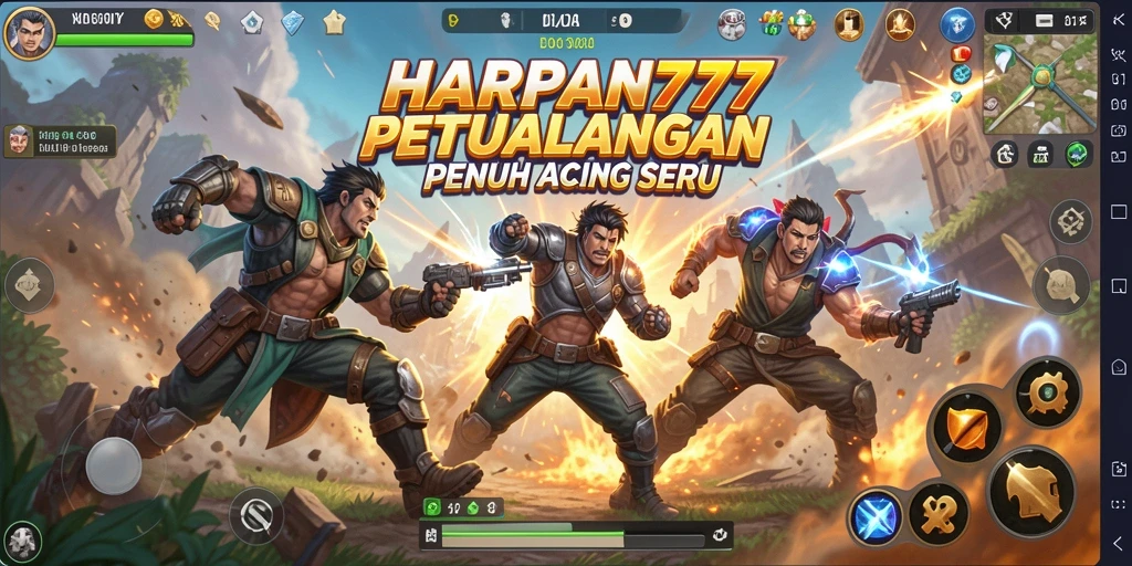Tampilan aksi seru dari gameplay HARAPAN777 yang mendebarkan.