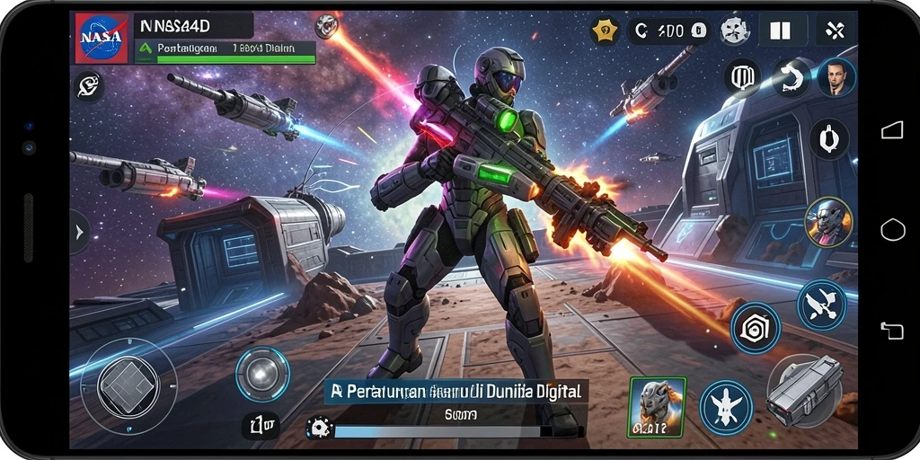 Screenshot gameplay menampilkan pertarungan intens di arena.