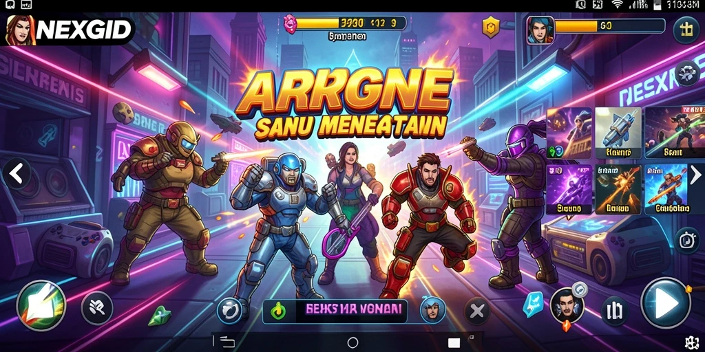 Tampilan menegangkan gameplay NEXGID dengan aksi seru dan grafis menarik.