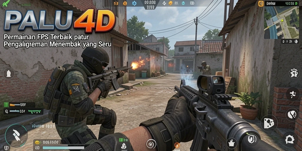 Screenshot gameplay <strong>PALU4D</strong> menampilkan aksi menembak yang intens dan menegangkan.