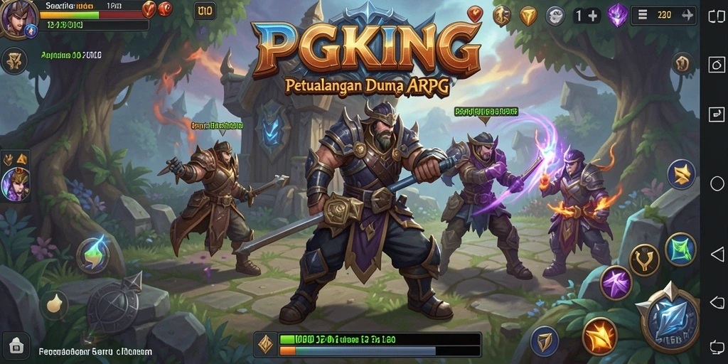 Tampilan gameplay PGKING yang seru dengan aksi pertarungan ARPG.