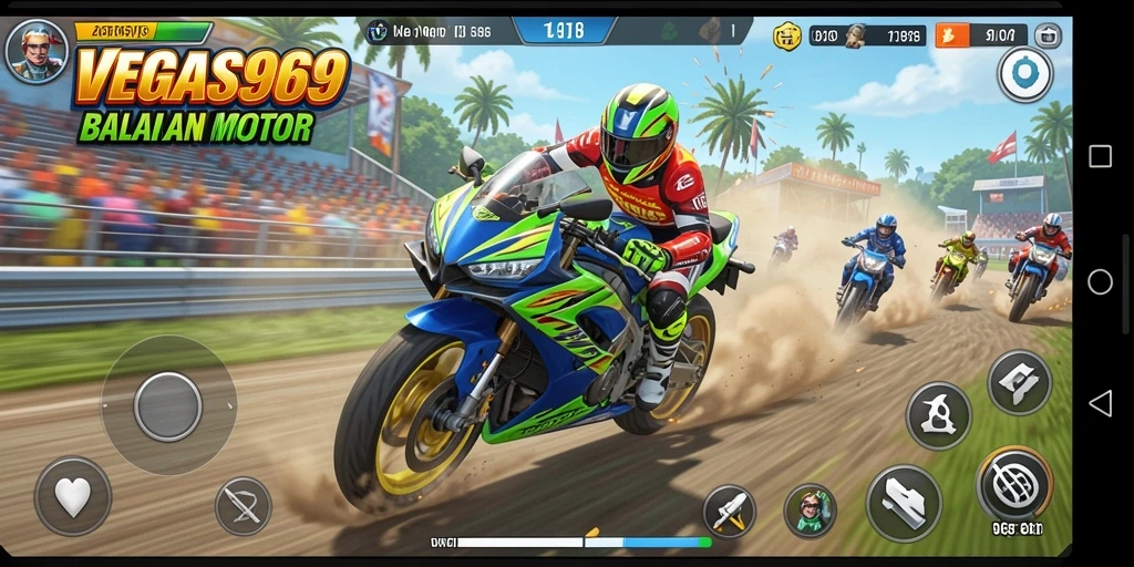 Gameplay seru saat balapan motor di VEGAS969.